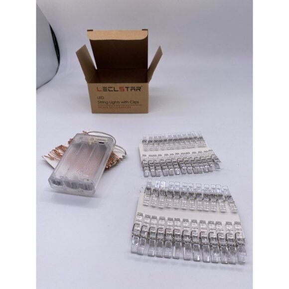 Photo Clip String Lights 17Ft - 50 LED Fairy String Lights with 50 Clear Clips f - Picture 5 of 5